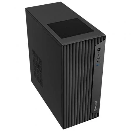 Hiditec CHA010062 Caja Semitorre ATX BLOK con Fuente de Alimentación 500W, Color Negro, Compatible con Gráficas de 350mm, Filtro Magnético, 4 Bahías para Ventiladores
